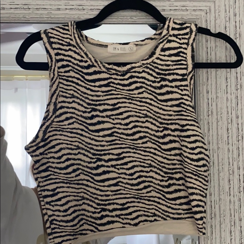 Tiger print crop top
